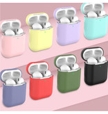 SIFREE Flexibel Hoesje voor AirPods 1 / 2 - Silicone Skin AirPod Case Cover Soepel - Wit