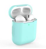 SIFREE Flexible Case for AirPods 1/2 - Silicone Skin AirPod Case Cover Smooth - Turquoise