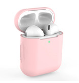 SIFREE Flexibel Hoesje voor AirPods 1 / 2 - Silicone Skin AirPod Case Cover Soepel - Roze