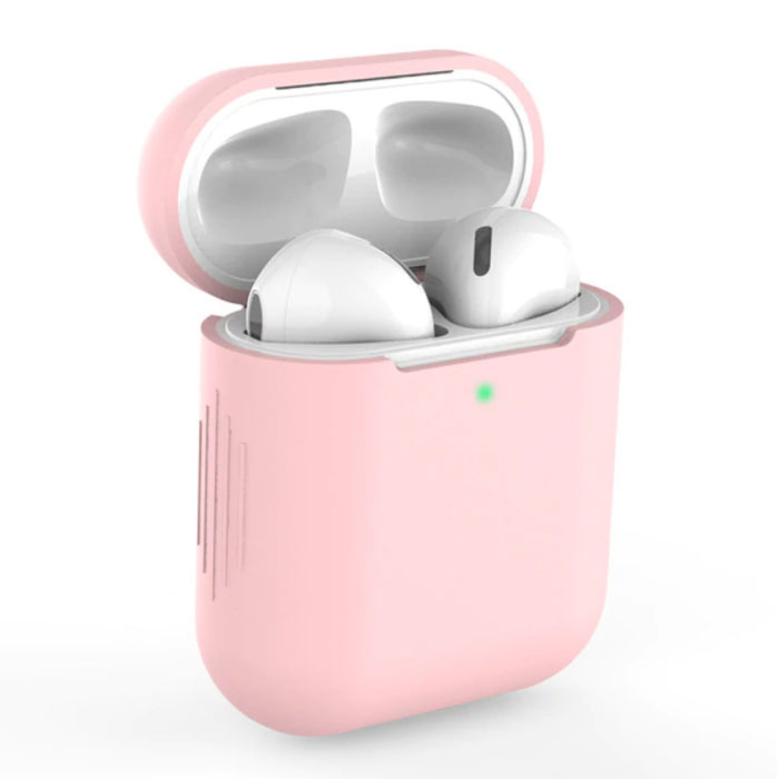 Coque Flexible pour AirPods 1/2 - Housse Etui AirPod Peau Silicone Souple - Rose