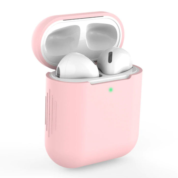 Elastyczne etui na słuchawki AirPods 1/2 - silikonowe etui na słuchawki AirPod Miękkie etui - różowe