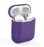 SIFREE Flexible Case for AirPods 1/2 - Silicone Skin AirPod Case Cover Smooth - Purple