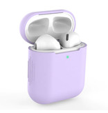 SIFREE Étui flexible pour AirPods 1/2 - Housse de protection pour AirPod en peau de silicone - Violet clair