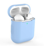 SIFREE Flexible Case for AirPods 1/2 - Silicone Skin AirPod Case Cover Supple - Light Blue