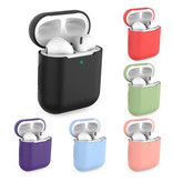 SIFREE Flexible Case for AirPods 1/2 - Silicone Skin AirPod Case Cover Smooth - Black