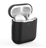 SIFREE Flexible Case for AirPods 1/2 - Silicone Skin AirPod Case Cover Smooth - Black