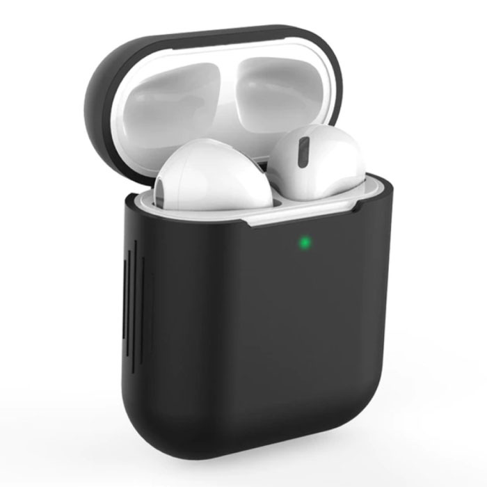 Elastyczne etui na AirPods 1/2 - silikonowe etui na słuchawki AirPod Gładkie etui - czarne