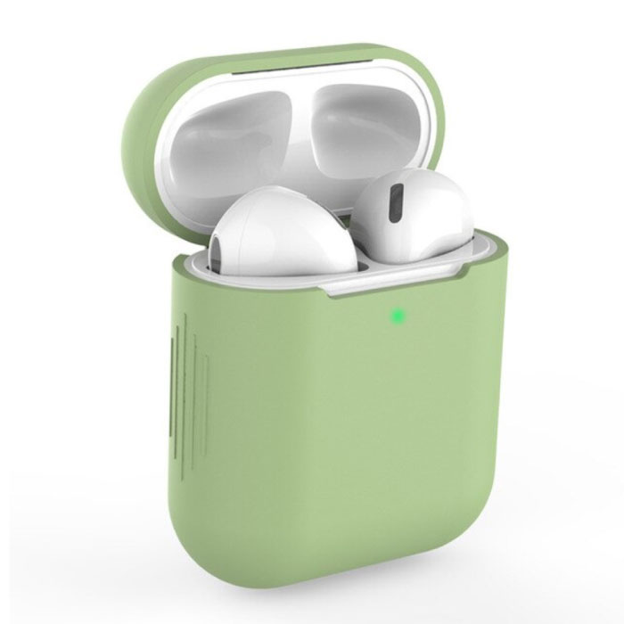 Elastyczne etui na słuchawki AirPods 1/2 - silikonowe etui na słuchawki AirPod Gładkie etui - zielone