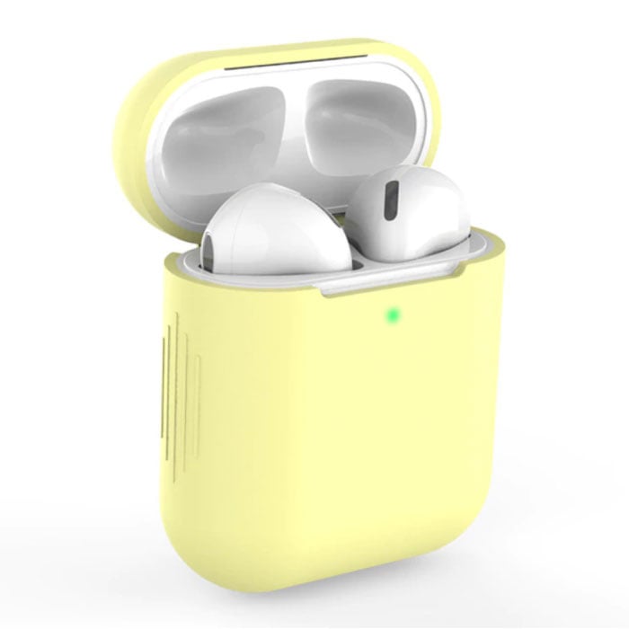 Flexible Case for AirPods 1/2 - Silicone Skin AirPod Case Cover Flexible - Yellow