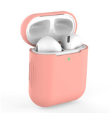 SIFREE Flexible Hülle für AirPods 1/2 - AirPod-Hülle aus Silikonhaut - geschmeidig - Dunkelrosa