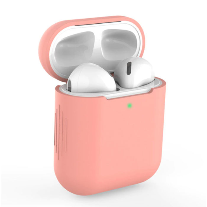 Elastyczne etui na słuchawki AirPods 1/2 - silikonowe etui na słuchawki AirPod Miękkie etui - ciemnoróżowe