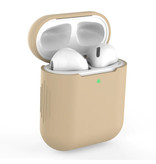 SIFREE Custodia flessibile per AirPods 1/2 - Custodia in silicone per AirPod Cover flessibile - Beige