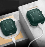 MOBOSI Custodia antiurto per AirPods 1/2 con moschettone - Custodia per AirPod Cover Skin - Verde