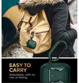 MOBOSI Custodia antiurto per AirPods 1/2 con moschettone - Custodia per AirPod Cover Skin - Verde