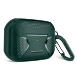 MOBOSI Custodia antiurto per AirPods Pro con moschettone - Custodia per AirPod Cover Skin - Verde