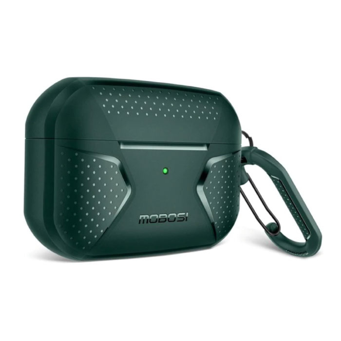 Custodia antiurto per AirPods Pro con moschettone - Custodia per AirPod Cover Skin - Verde