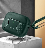 MOBOSI Custodia antiurto per AirPods Pro con moschettone - Custodia per AirPod Cover Skin - Verde