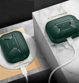 MOBOSI Custodia antiurto per AirPods Pro con moschettone - Custodia per AirPod Cover Skin - Verde