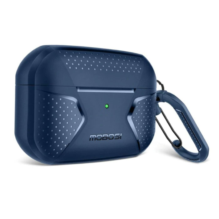 Custodia antiurto per AirPods Pro con moschettone - Custodia per AirPod Cover Skin - blu