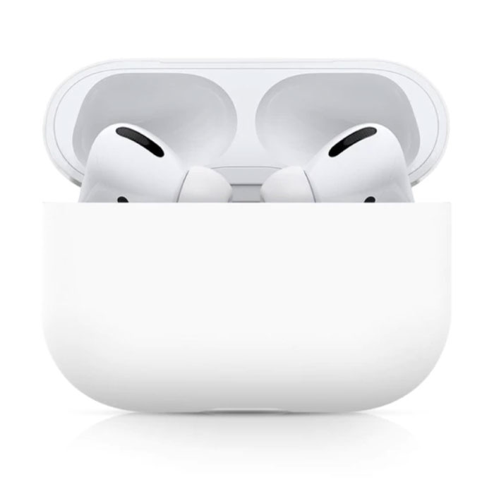 Elastyczne etui na AirPods Pro - silikonowe etui na AirPod Gładkie etui - białe