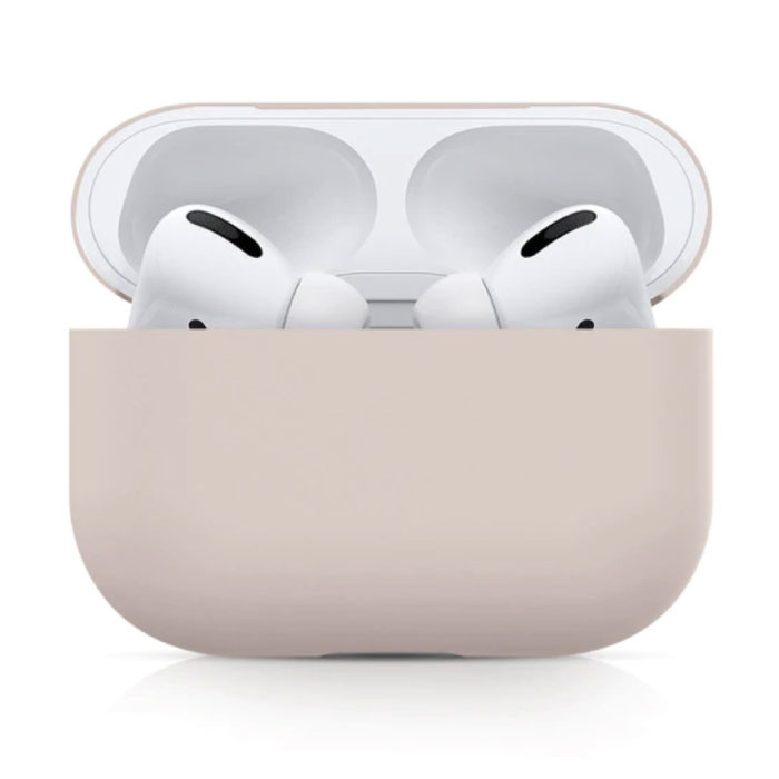 Funda flexible para AirPods Pro - Funda de silicona para AirPod Funda flexible - Beige