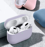 SIFREE Flexible Case for AirPods Pro - Silicone Skin AirPod Case Cover Smooth - Dark Blue