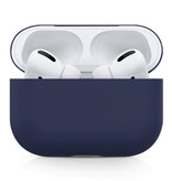 SIFREE Flexible Case for AirPods Pro - Silicone Skin AirPod Case Cover Smooth - Dark Blue