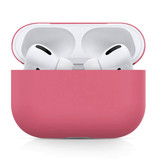 SIFREE Flexible Case for AirPods Pro - Silicone Skin AirPod Case Cover Smooth - Dark Pink