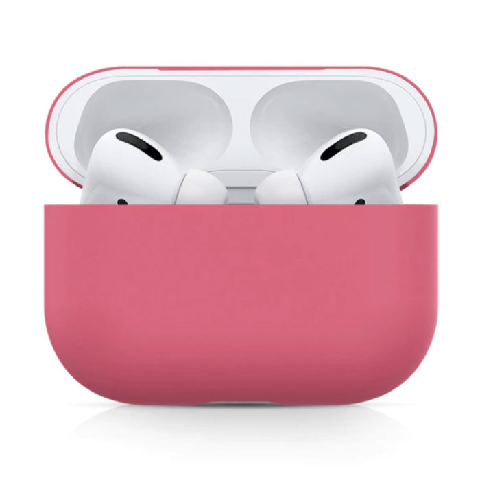 Custodia flessibile per AirPods Pro - Custodia in silicone per AirPod Cover liscia - Rosa scuro