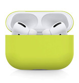 SIFREE Flexibel Hoesje voor AirPods Pro - Silicone Skin AirPod Case Cover Soepel - Geel