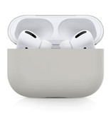 SIFREE Custodia flessibile per AirPods Pro - Custodia in silicone per AirPod Cover flessibile - grigio chiaro