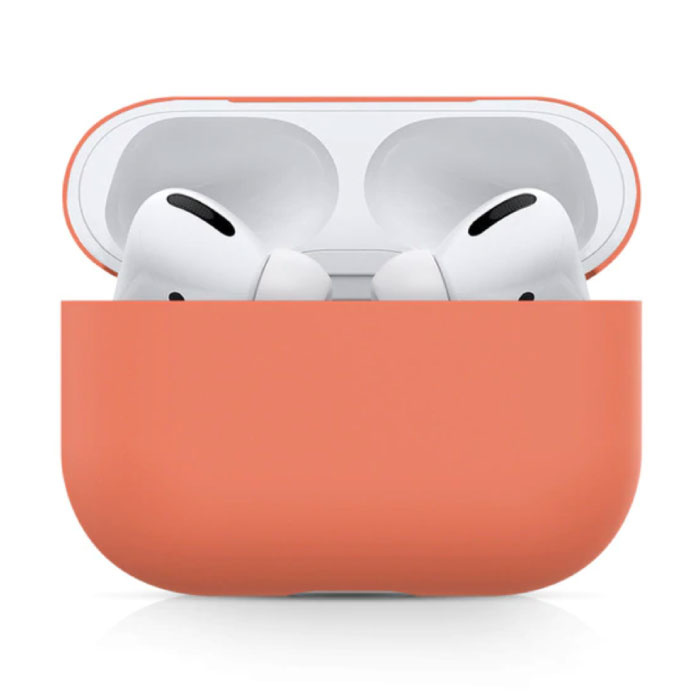 Elastyczne etui na AirPods Pro - silikonowe etui na AirPod Gładkie etui - pomarańczowe