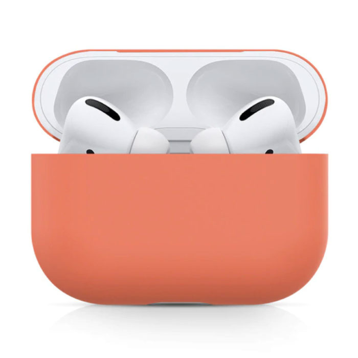 Flexible Case for AirPods Pro - Silicone Skin AirPod Case Cover Smooth - Orange