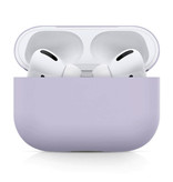 SIFREE Flexibel Hoesje voor AirPods Pro - Silicone Skin AirPod Case Cover Soepel - Paars