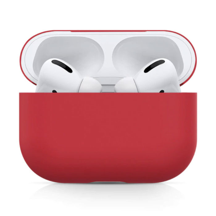 Elastyczne etui na AirPods Pro - silikonowe etui na słuchawki AirPod Elastyczne etui - czerwone