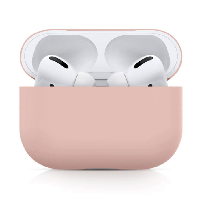 Elastyczne etui na AirPods Pro - silikonowe etui na AirPod Gładkie etui - różowe