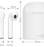 HBQ TWS i7s Bezprzewodowe słuchawki Bluetooth 5.0 Douszne słuchawki bezprzewodowe Słuchawki douszne Słuchawki douszne Białe - czysty dźwięk