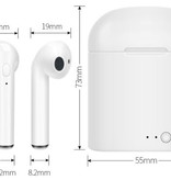 HBQ TWS i7s Wireless Bluetooth 5.0 Earphones In-Ear Wireless Buds Earphones Earbuds Earphone White - Clear Sound