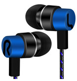 CARPRIE 3.5mm AUX Oordopjes Oortjes Wired Earphones Oortelefoon Blauw