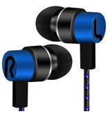 CARPRIE Słuchawki douszne AUX 3,5 mm Słuchawki przewodowe Słuchawki douszne Niebieskie