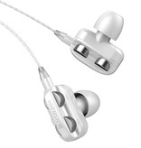 Bluelans Ecouteurs Dual Driver AUX 3.5mm - Ecouteurs Ecouteurs Filaires Ecouteurs Blanc