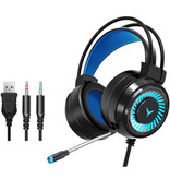 H & A Gaming-Kopfhörer für PC / Xbox / PS4 / PS5 - Headset-Kopfhörer mit schwarzem Mikrofon