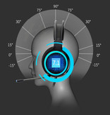 H & A Przewodowe słuchawki do gier na PC / Xbox / PS4 / PS5 - Słuchawki z mikrofonem w kolorze czarnym