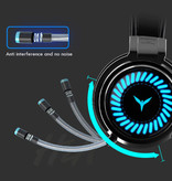 H & A Przewodowe słuchawki do gier na PC / Xbox / PS4 / PS5 - Słuchawki z mikrofonem w kolorze czarnym