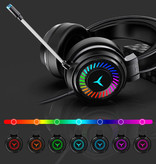 H & A Słuchawki przewodowe do gier na PC / Xbox / PS4 / PS5 - Słuchawki z mikrofonem w kolorze białym