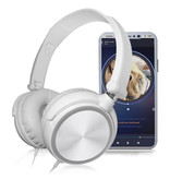 HEONYIRRY Słuchawki do gier HiFi na PC / Xbox / PS4 / PS5 - Słuchawki przewodowe w kolorze białym