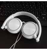 HEONYIRRY Casque de jeu HiFi pour PC / Xbox / PS4 / PS5 - Casque filaire blanc