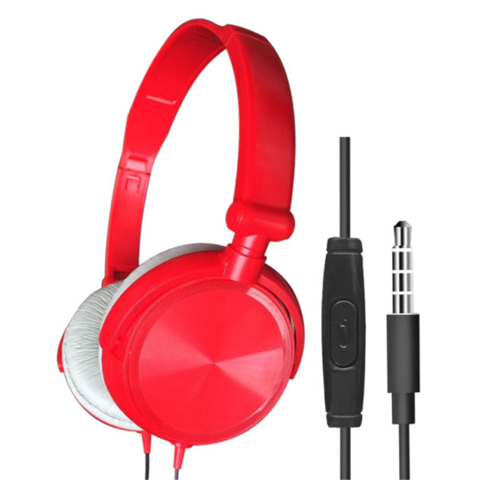 Auriculares para juegos de alta fidelidad para PC / Xbox / PS4 / PS5 - Auriculares con cable rojo