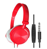 HEONYIRRY Auriculares para juegos de alta fidelidad para PC / Xbox / PS4 / PS5 - Auriculares con cable rojo