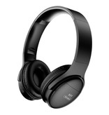 QSTT Écouteurs H1 Bluetooth 5.0 Casque sans fil HiFi Stéréo Noir